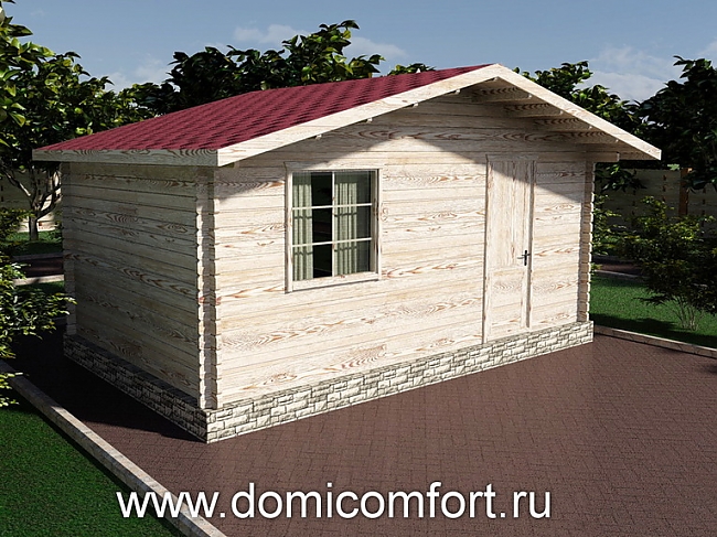 хозблок из мини-бруса